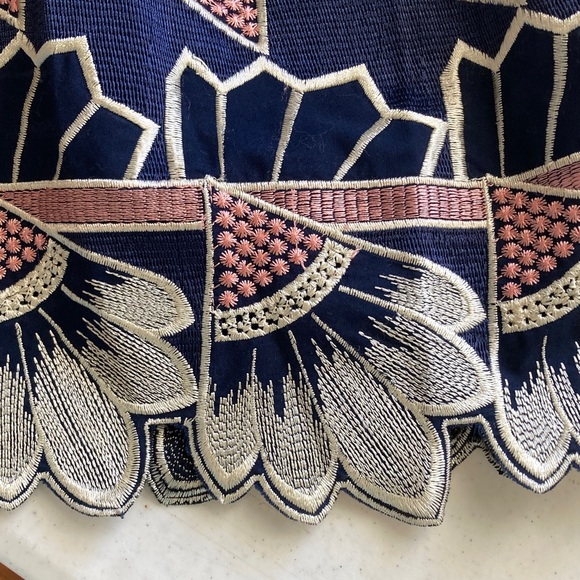 Lauren Moffatt Floral Navy & Pink Skirt - Picture 6 of 8